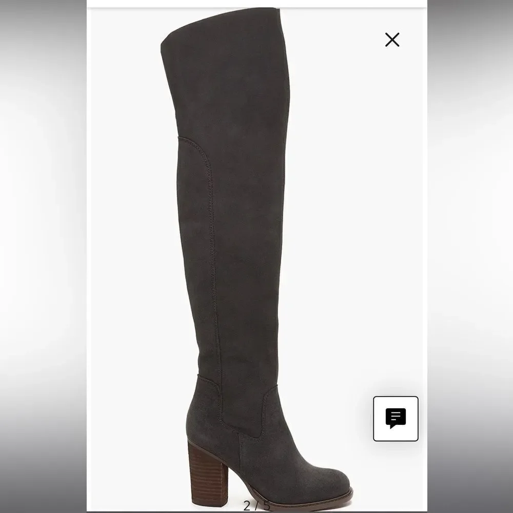 Kelsi Dagger Logan Graphite Suede Over The Knee Boot size 7.